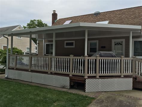 permanent metal awnings for decks